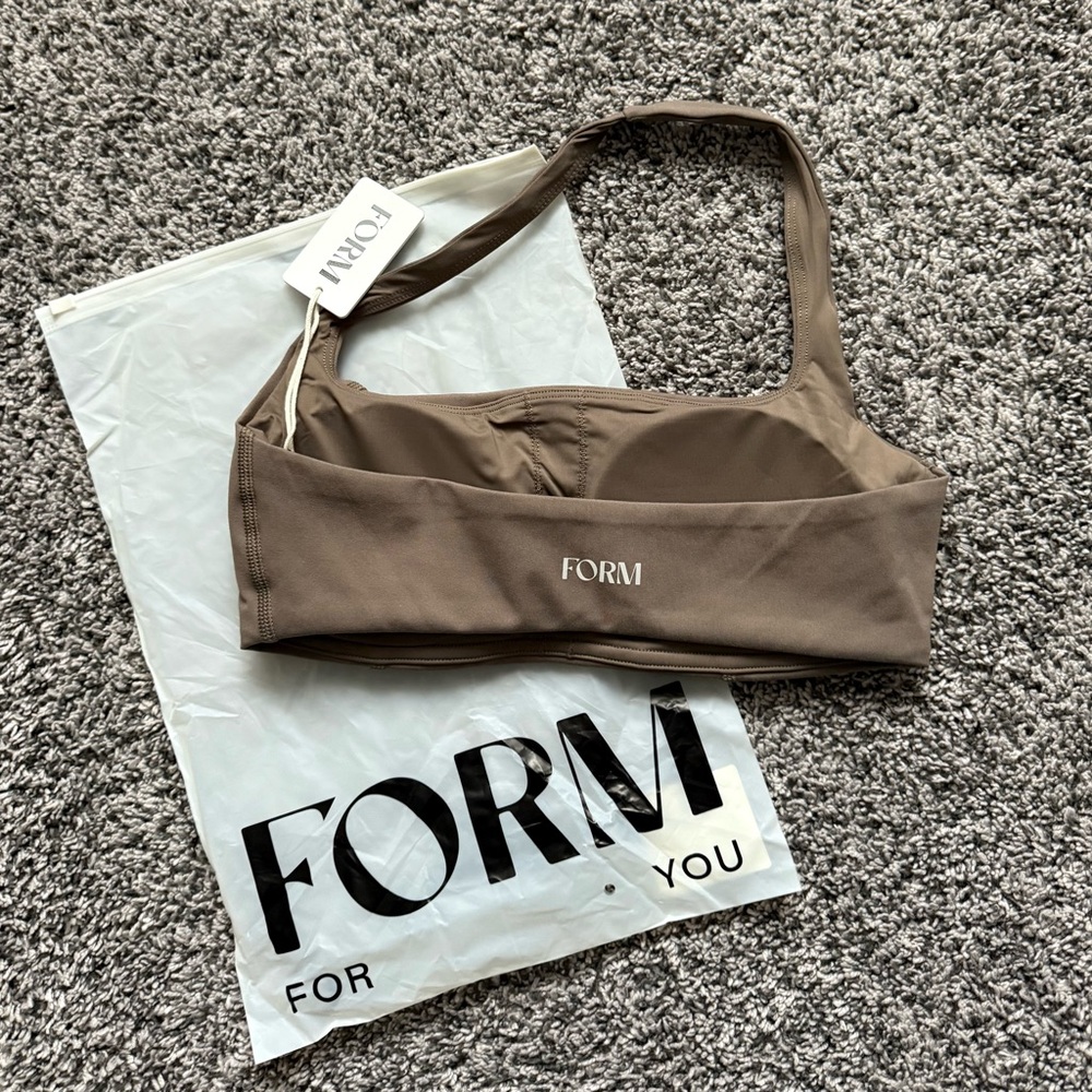 FORM Taupe Halter Sports Bra - Picture 2 of 6